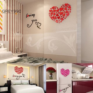 Decal dán tường trái tim tình yêu lãng mạn