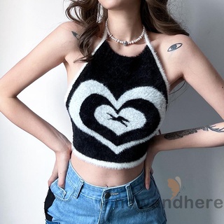 Áo Tank Top Cổ Yếm Không Tay Hở Lưng Hình Trái Tim Size S/M/L Thời Trang Mùa Hè Cho Nữ