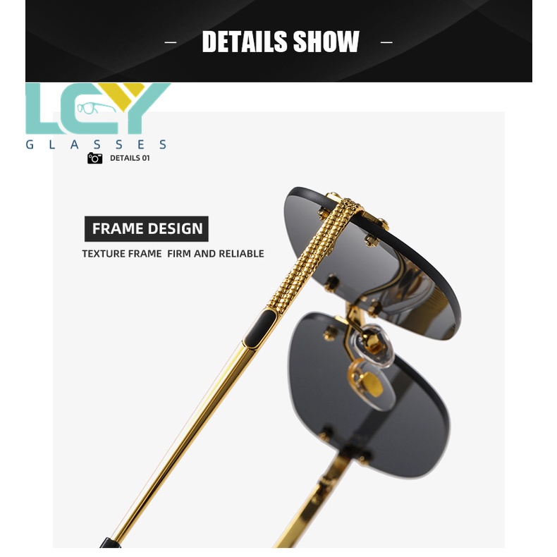 Kính Mát Gọng Kim Loại Phong Cách hip hop Thời Trang Âu Mỹ Cho Nam Và Nữ 8618