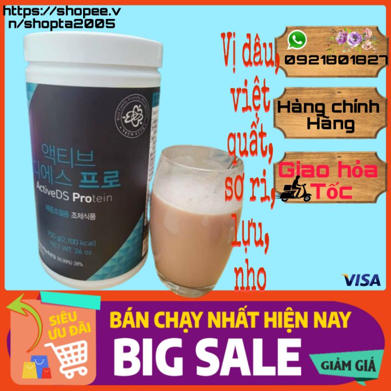 Thực phẩm bảo vệ sức khỏe: ActiveDS Protein - HỖ TRỢ BỔ SUNG DƯỠNG CHẤT CHO CƠ THỂ &amp; TRONG QUÁ TRÌNH KIỂM SOÁT CÂN NẶNG
