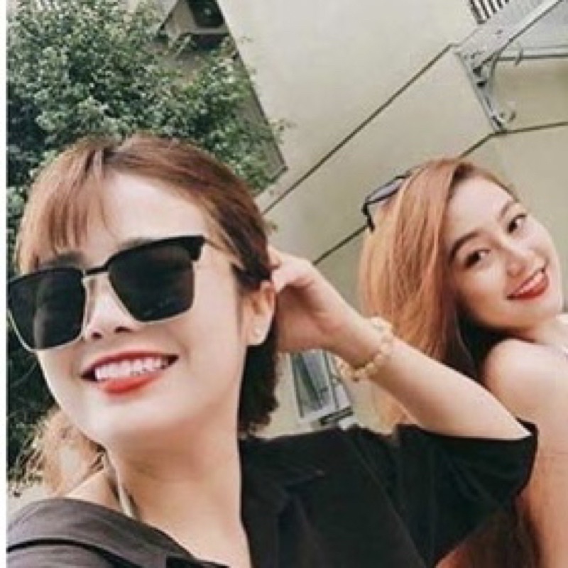 Kính râm thời trang Hàn Quốc chống UV400,thiết kế mắt vuông sành điệu phù hợp cả nam và nữ.Gọng kim loại sang trọng