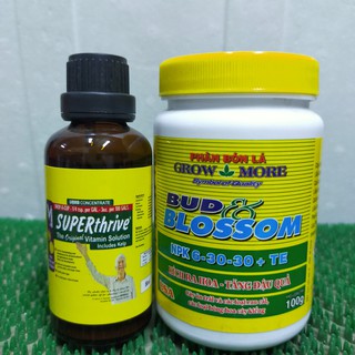 Bộ đôi phân bón MỸ : kích thích ra hoa cực mạnh super thrive & NPK 6-30-30 (Hiệu quả nhanh sau 2-3 lần sử dụng)