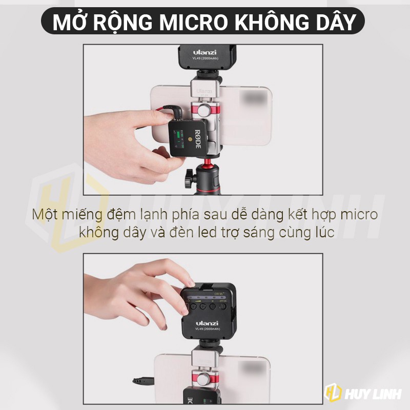 Ngàm kẹp giữ điện thoại Ulanzi ST-23 Smartphone Tripod Mount - Lỗ vít 1/4 cho chân Tripod