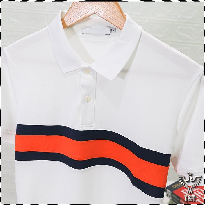 Áo phông nam có cổ đẹp tay ngắn mẫu Polo kẻ ngang mới BAT128 - BLUE MENSWEAR | BigBuy360 - bigbuy360.vn