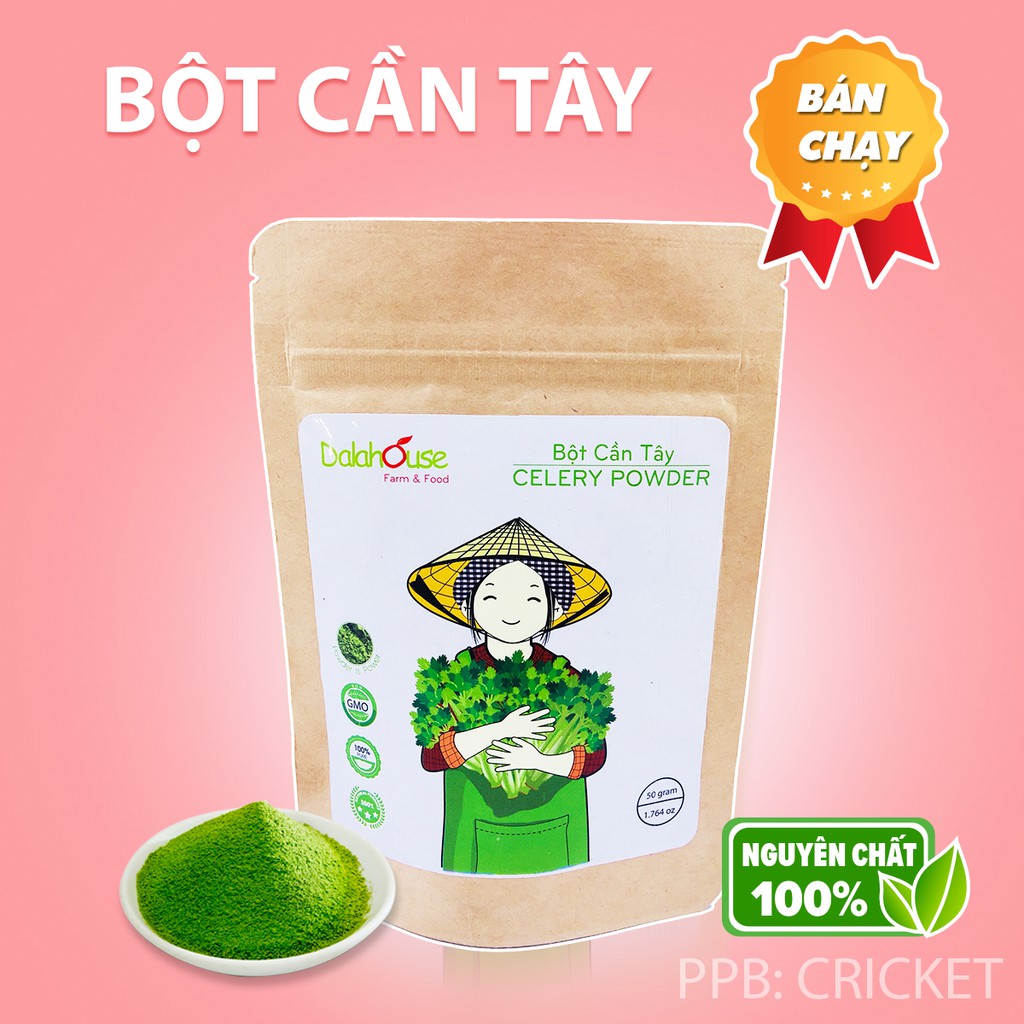 BỘT CẦN TÂY NGUYÊN CHẤT SẤY LẠNH DALAHOUSE (50g) GIÚP GIẢM CÂN, DETOX. LÀM ĐẸP DA,CHẤT XƠ | BigBuy360 - bigbuy360.vn