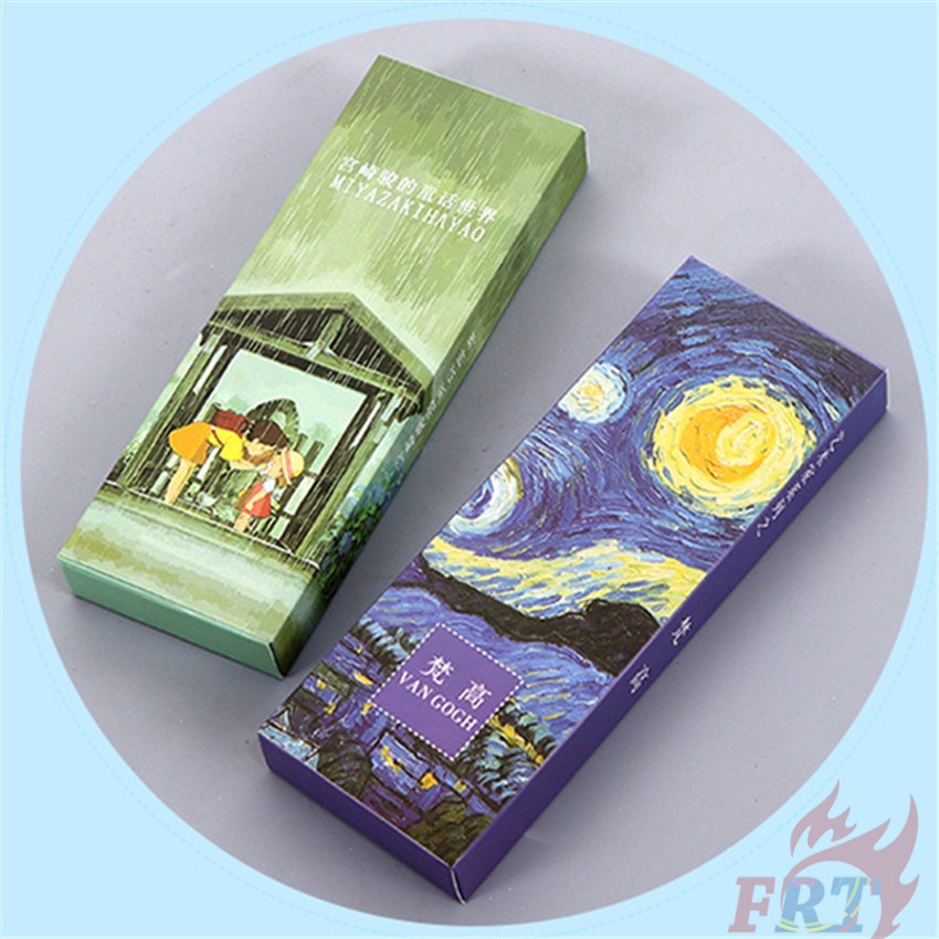 ❉ Bookmark Hình Nhân Vật Miyazaki Hayao / Van Gogh ❉ Set 30 Thẻ Đánh Dấu Sách Thời Trang