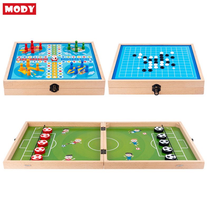 Bộ trò chơi đa năng 3 môn cờ búng, cờ vây và cờ cá ngựa Mody M603025BVN