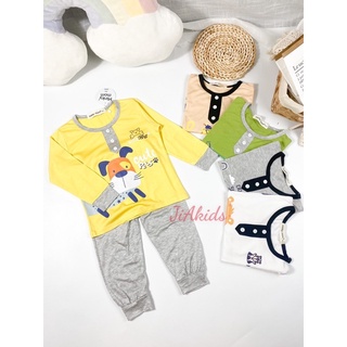 Td13 bộ dài tay size 21-25kg thun minkymom áo cổ trụ in hình