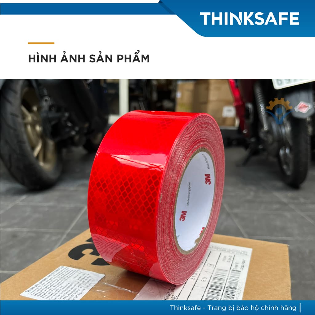 Băng keo phản quang thương hiệu 3M 983 cấu trúc kim cương, siêu sáng, bền màu, dán ô tô, xe máy - THINKSAFE