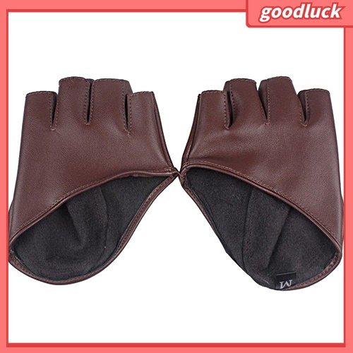 Găng Tay Da Giả Nửa Ngón Thời Trang Cho Nữ