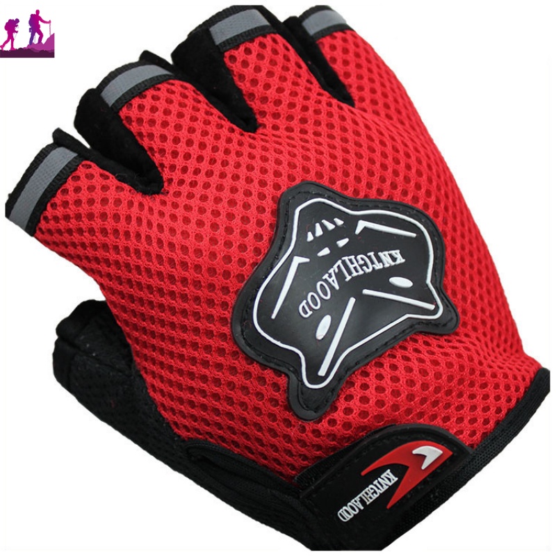 Găng Tay Lưới Thể Thao Hở Ngón Chống Trượt Thoáng Khí Cho Người Lớn Và Trẻ Em