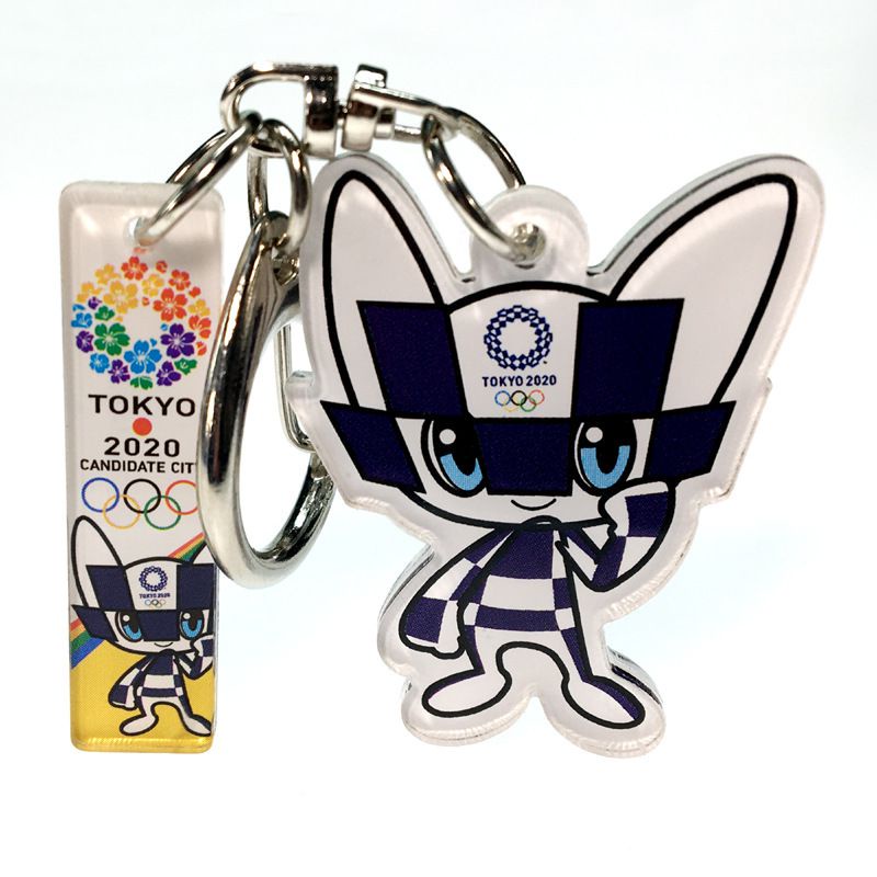 2020 Tokyo Olympics Keychain Souvenir Miraitowa Someity Keyring Acrylic Pendant