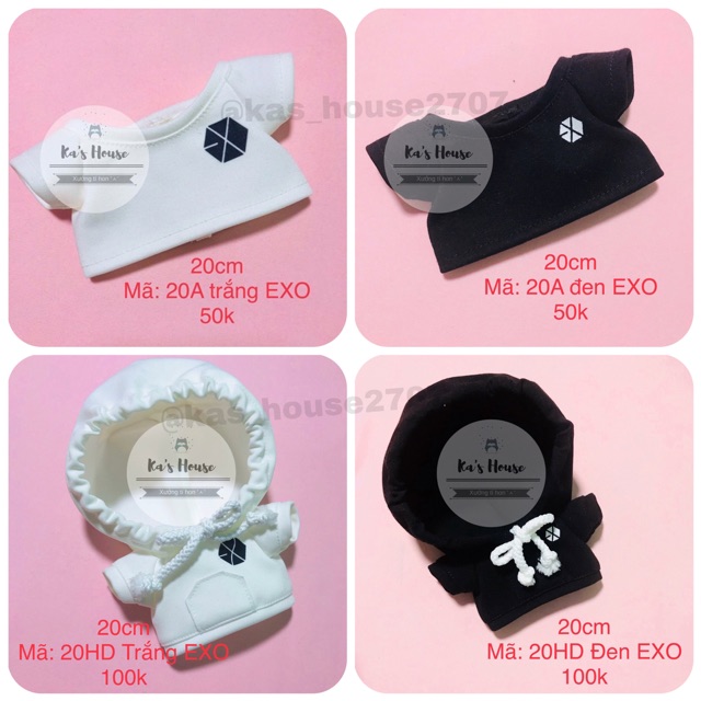 {15cm-20cm} CÓ SẴN, Áo EXO, outfit doll, outfit cho doll