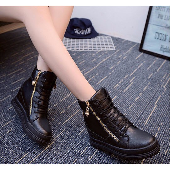 Giày boot nữ cổ cao cá tính B042D