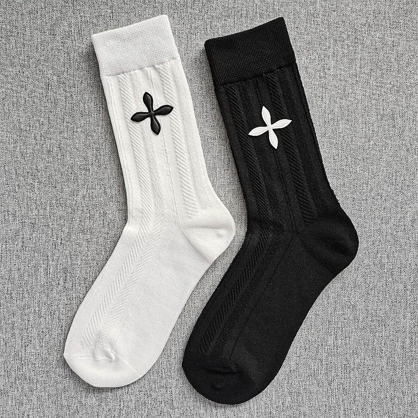 Bán Chạy!F &amp; X Tất Ống Xoắn Thoáng Khí Chịu Được Sức Nặng Màu Trắng Đen 2022 Dành Cho Bạn Nữ