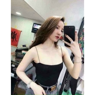Áo bra dáng dài sợi bún chất cotton co giãn 4 chiều