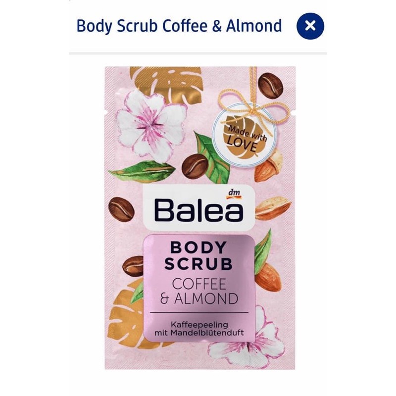 Hỗn hợp tẩy tế bào chết Body Balea Scrub. Sản phẩm mới của DM -Đức.