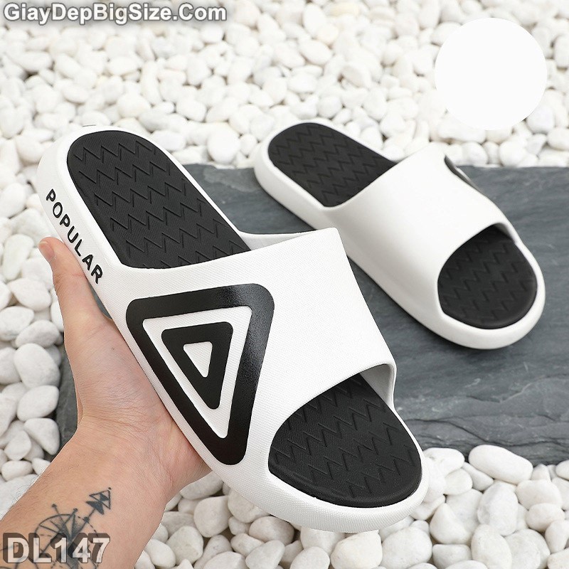 Dép lê đúc nguyên khối dép quai ngang big size cỡ lớn EU:46-48 cho nam chân to