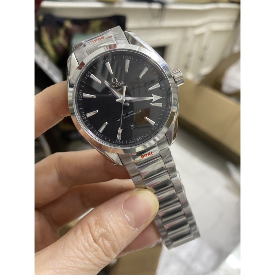 Đồng hồ Nam Omga máy cơ automatic 3kim 1lich  dây kim loại 41mm nhiều màu