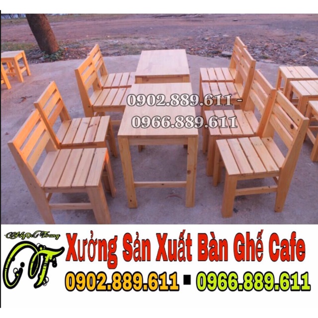 Bàn ghế gỗ cóc cafe