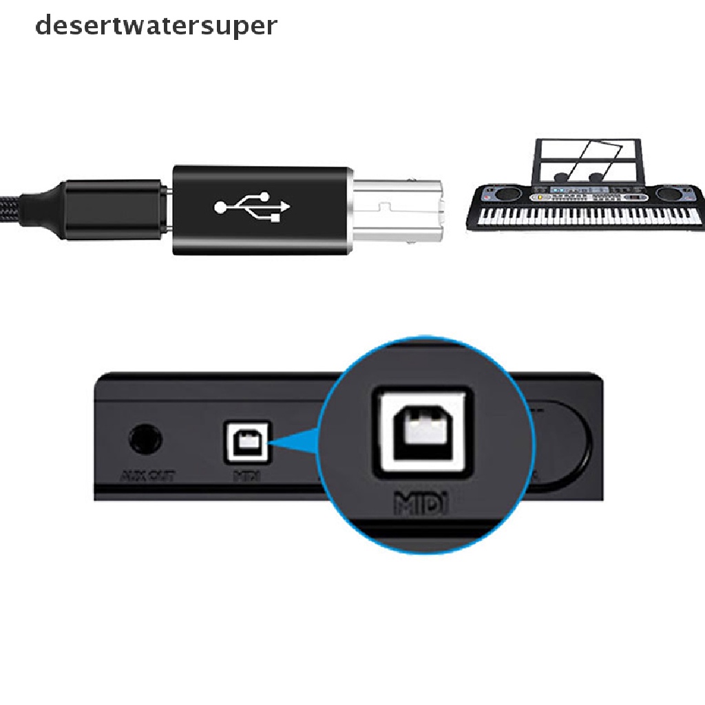 Đầu Nối Type C Cái Sang USB B Đực Cho Máy Quét Bàn Phím MIDI