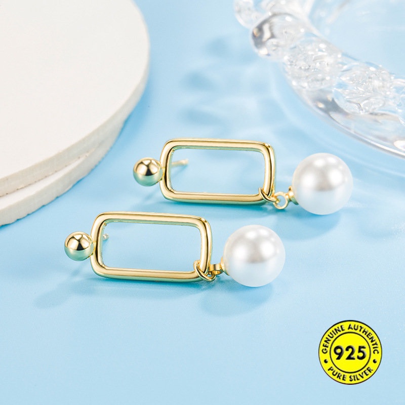 Khuyên Tai Hình Vỏ Sò Đính Ngọc Trai Xinh Xắn U1050