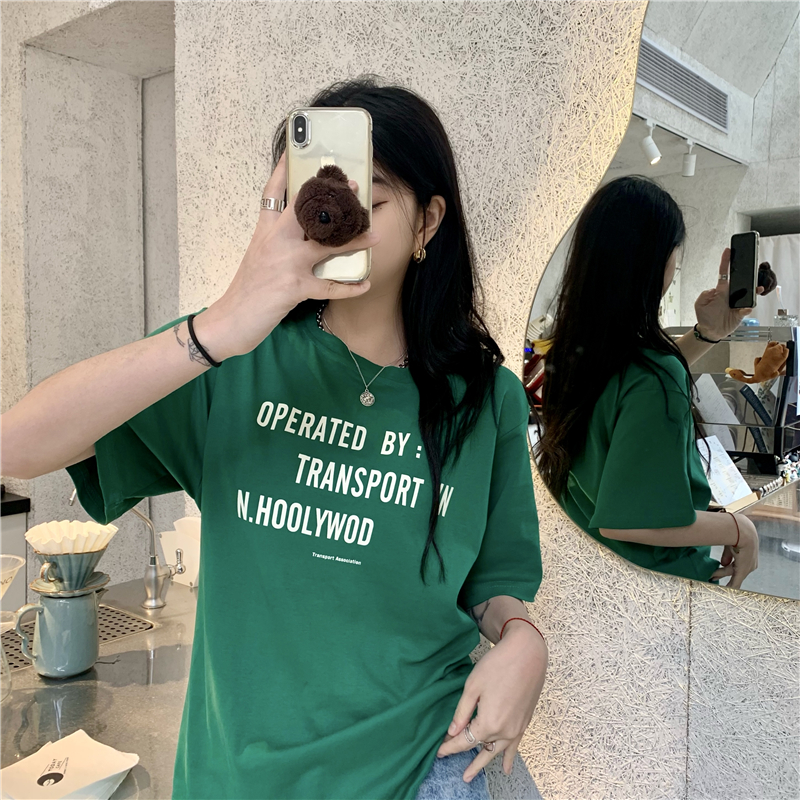 Áo Thun Nữ Ngắn Tay In Chữ Nhiều Màu Thời Trang