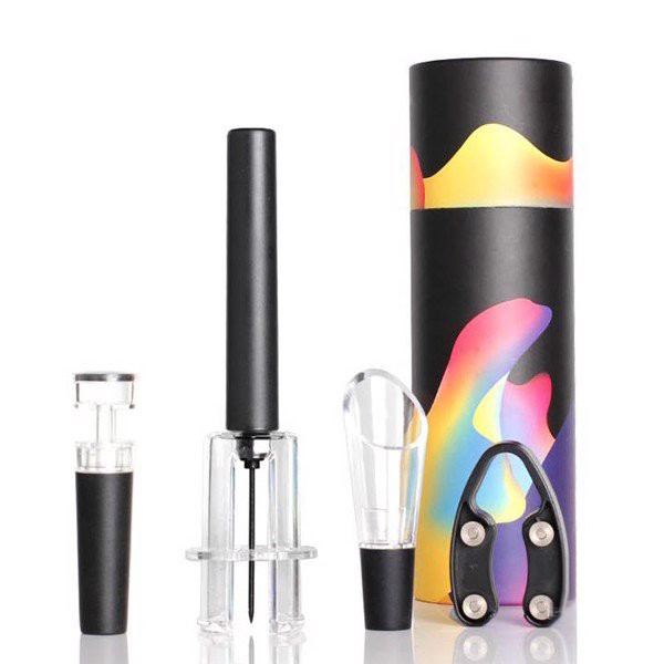 ⚡️𝐅𝐑𝐄𝐄 𝐒𝐇𝐈𝐏⚡️ Bộ mở rượu vang áp lực 4in1 ⚡️ Fullbox - Đồ cắt nắp chai - Đồ mở - Phễu rót - Nút chân không