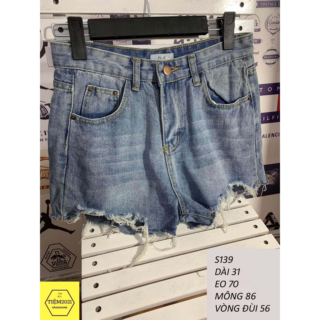[ẢNH THẬT]S139 Quần Short nữ lưng cao chất jean phong cách Hàn Quốc trẻ trung hàng 2hand TIEM2021