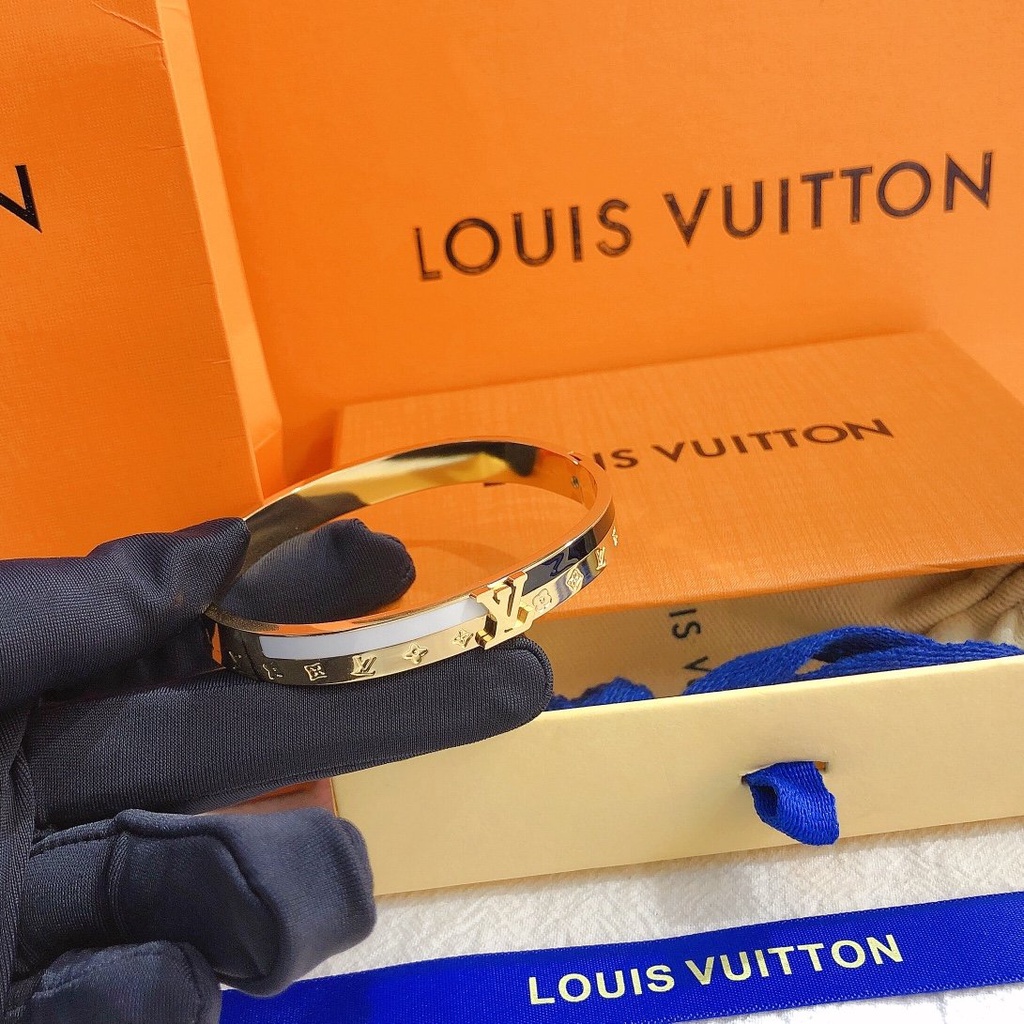 LOUIS VUITTON Lv Vòng Tay Họa Tiết Chữ LV LV Thời Trang Sang Trọng Cho Nữ