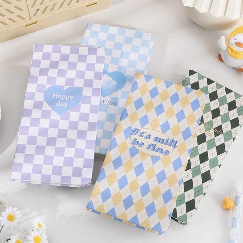 Sổ Tay Slim Sổ Tay Bullet Journal Ruột Caro Bìa Cứng Hoạ Tiết Phong Cách Highteen Mẫu Mới 2022