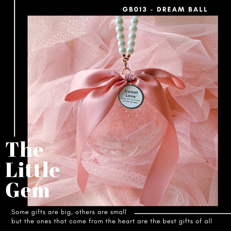 Hộp quà quả cầu Dream Ball 12cm độc lạ đựng quà, đựng son tặng 14/2 Valentine, 8/3, 20/10, 20/11, Noel, Sinh nhật