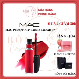 Son mac Powder kiss liquid lipcolour ,son mac chính hãng lâu trôi Full size 5ml, bong-comestic
