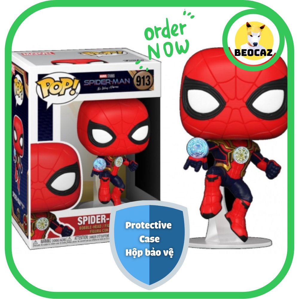 [Full Box Tặng Hộp Bảo Vệ] Mô hình Funko nội địa Trung Người nhện Spider Man phiên bản nâng cấp No.913