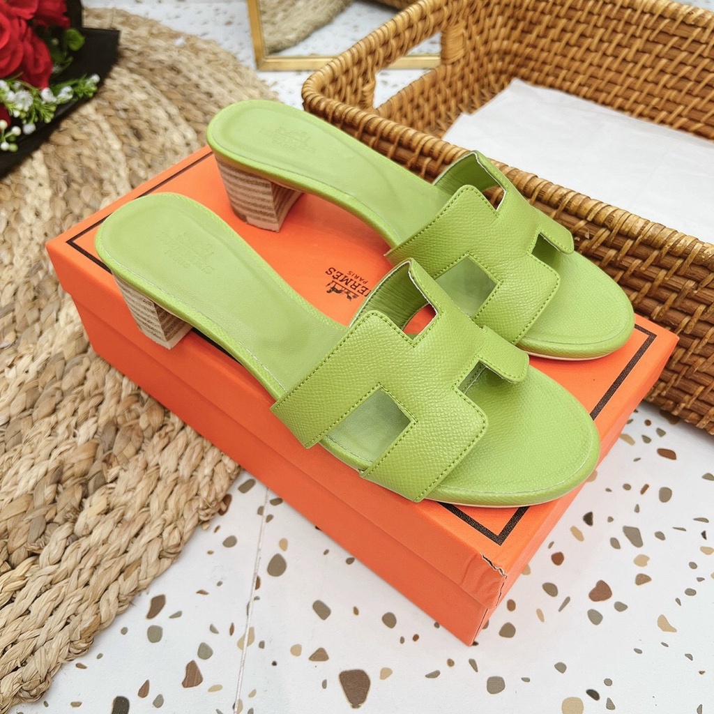 Guốc gót vuông hàng super fullbox bill túi giấy