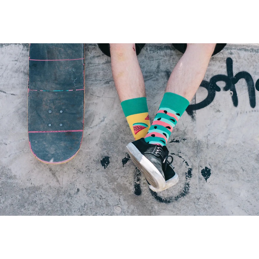 TẤT(VỚ) NAM NỮ MixMatched Sock tất hoạt hình họa tiết WATERMELON SPLASH