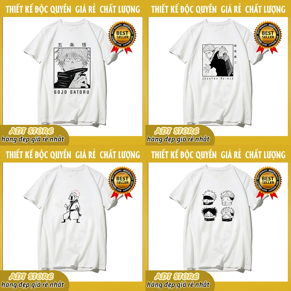Áo thun unisex anime Jujutsu Kaisen Satoru Yuji Itadori Sukuna Art phong các Nhật Bản cực chất