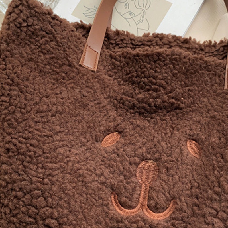 Túi Xách Du Lịch Cỡ Lớn Bằng Vải Bông Mềm Hình Gấu Hoạt Hình Cho Nữ