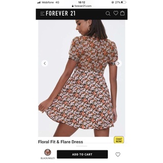 Đầm voan forever 21 xuất dư size S
