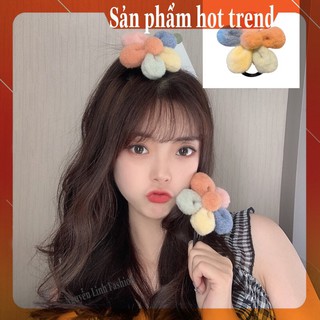 DÂY CỘT TÓC ĐÍNH HOA XINH XẮN PHONG CÁCH HÀN QUỐC