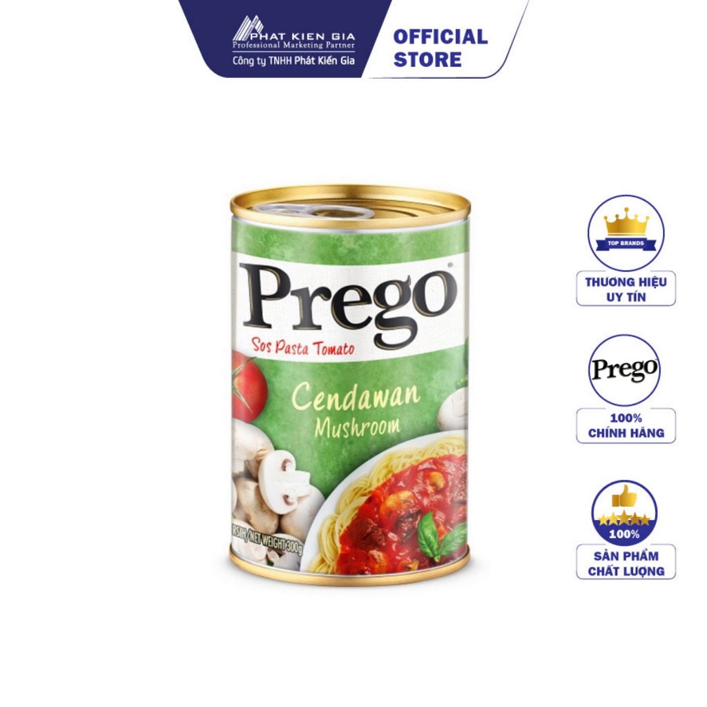 Sốt Mì Ý Cà Chua & Nấm Prego 300g (Thương Hiệu Mỹ - SX Malaysia)