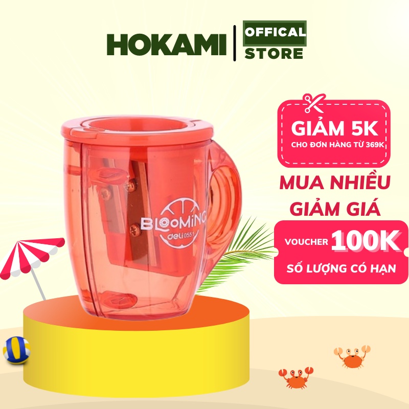 Gọt bút chì mini 0551 cute hình cái cốc - Gọt bút chì Deli cao cấp - HOKAMI STORE