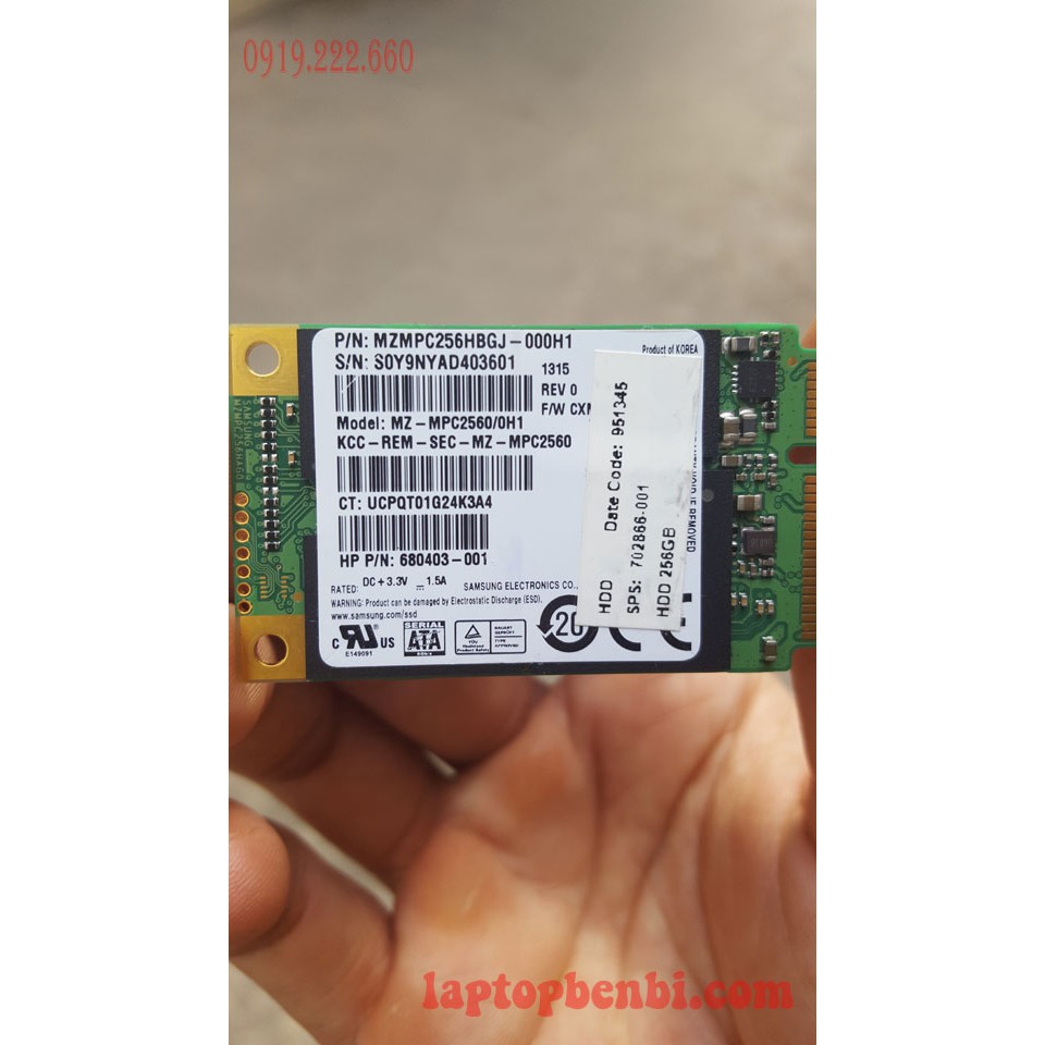 Ổ cứng laptop mSATA 256GB SSD | Ổ cứng laptop 256GB chuẩn Msata | Ổ cứng samsung 256GB mSATA