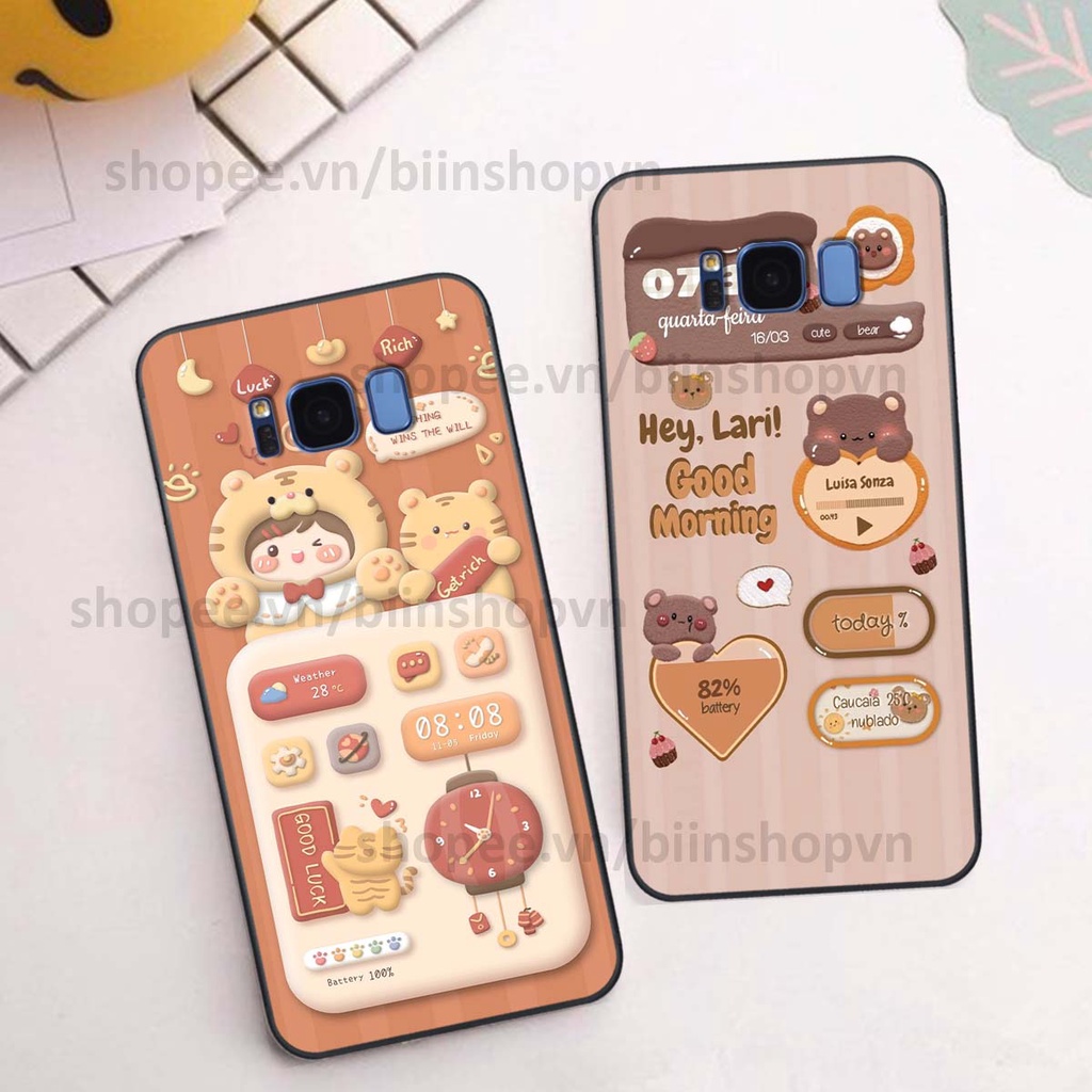 Ốp Samsung S8 / S8 Plus / S8+ in 3D icon gấu nổi siêu xinh, siêu đáng yêu, cá tính phong cách