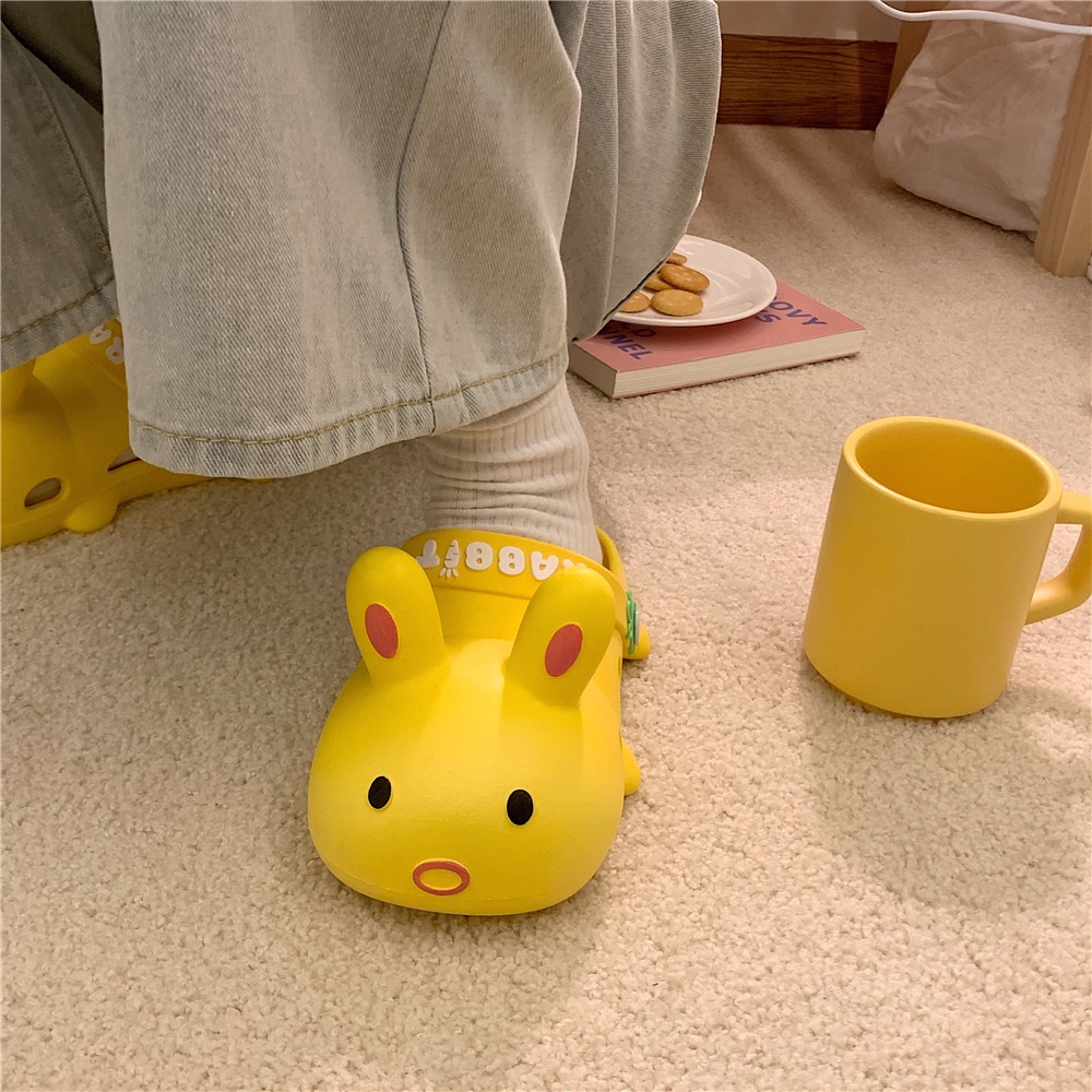 Dép sandal MS Iss737 đế dày có lỗ hình thỏ hoạt hình dễ thương thời trang mùa hè dành cho nữ