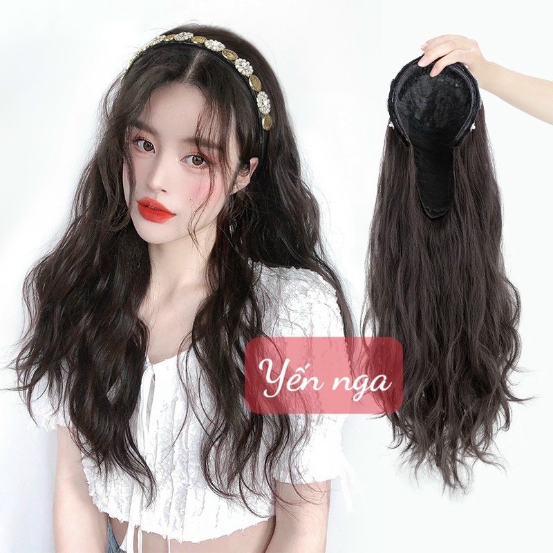 Siêu phẩm băng đô thác đá tóc xù sóng nửa đầu- kèm hình thật