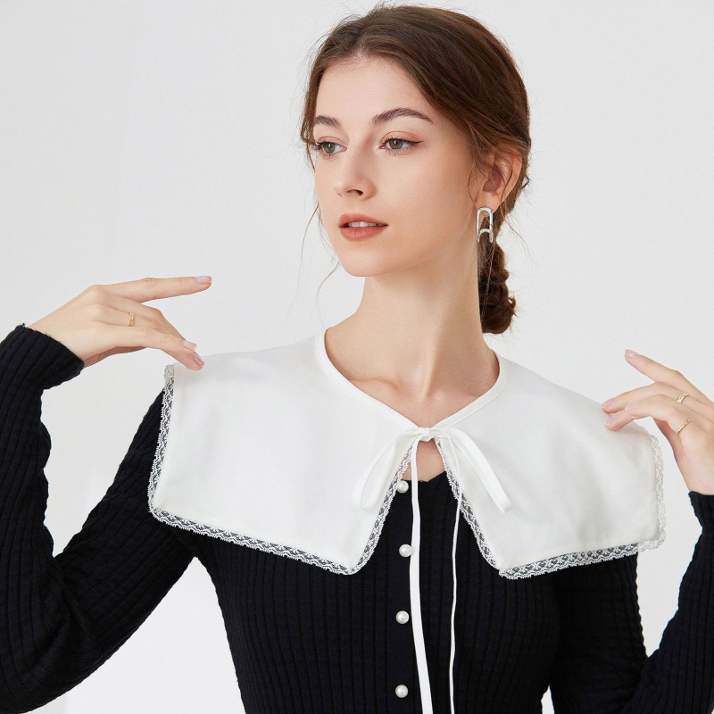 Cổ Áo Rời Phối Ren Có Thể Tháo Rời Thời Trang