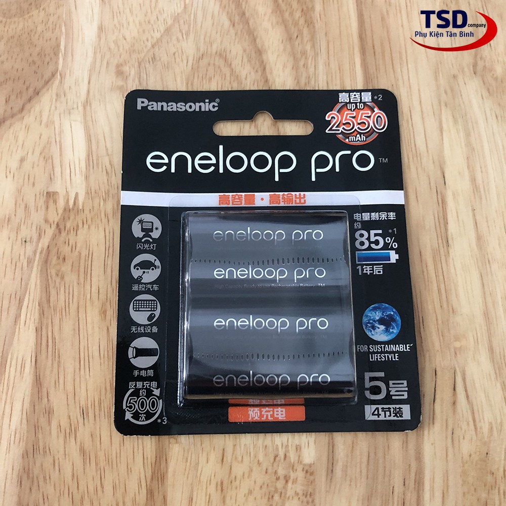 Pin Sạc AA PANASONIC ENELOOP PRO 2550mAh Bản Nội Địa Thị Trường Nhật Bản