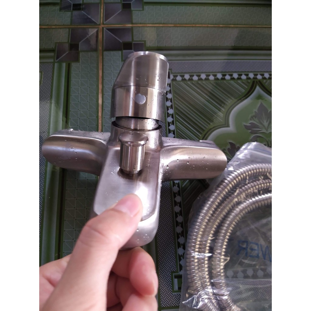 Bộ Củ Sen Tắm Nóng Lạnh Inox 304 Cao Cấp Có Vòi Sen Tăng Áp, Kèm Phụ Kiện