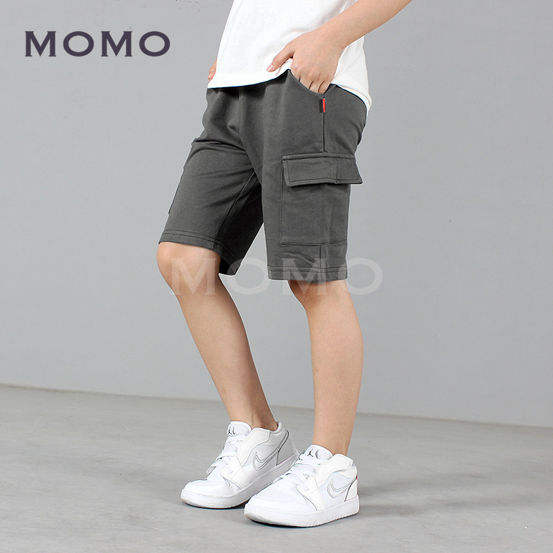 Quần Short Cotton Màu Trơn Kiểu Dáng Đơn Giản Cho Bé Trai 7-11 Tuổi